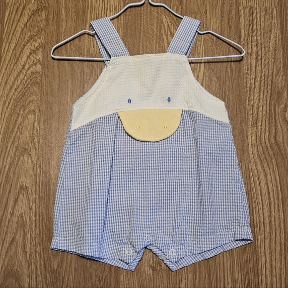 Other - Vintage Blue And White Duck Romper Size 3 To 6 Months